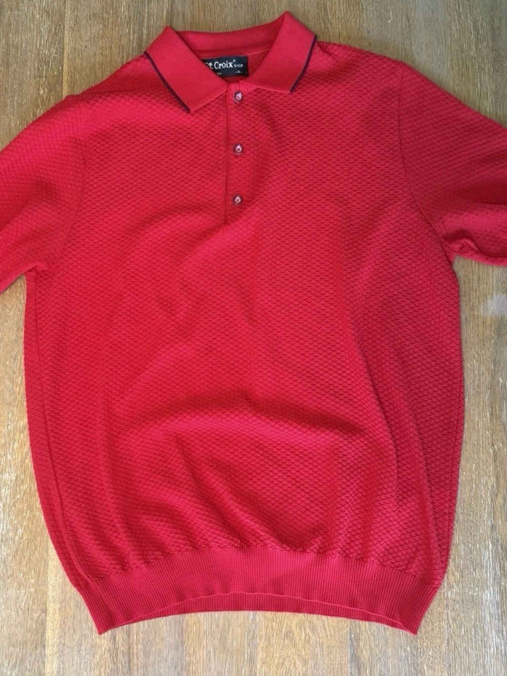 St. Croix Men's Bold Red Short-Sleeve Polo